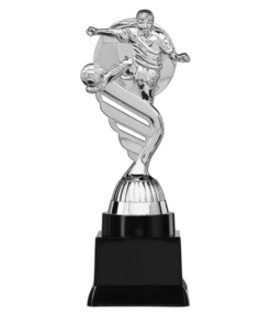 Figuur zilverkleurig Voetballer