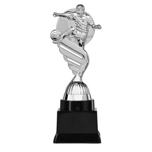 Figuur zilverkleurig Voetballer