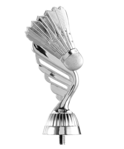 Figuur zilverkleurig Badminton